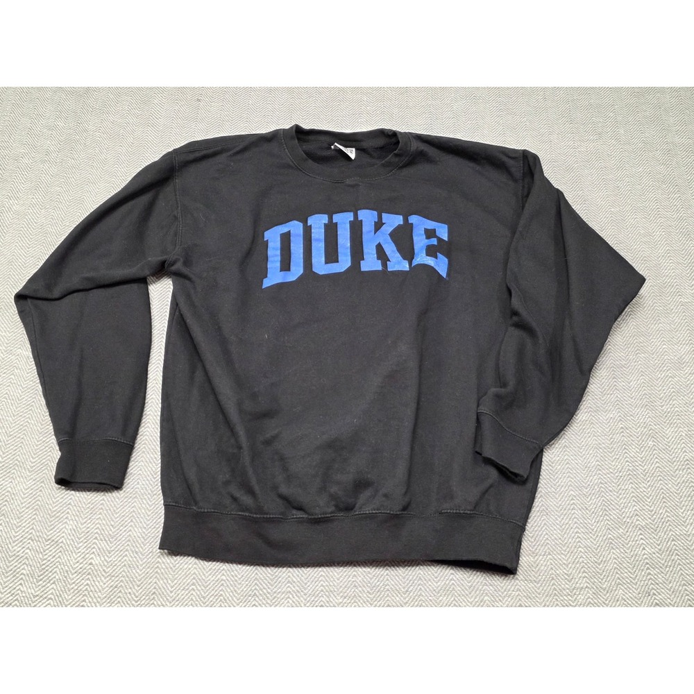 TRT Classics Duke University Blue Devils Crewneck Sweatshirt Black Mens Large‎